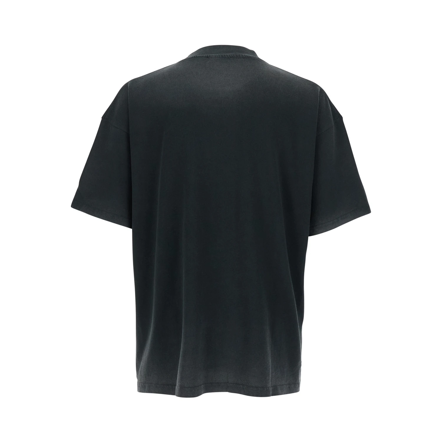 Thoroughbred Black T-Shirt with Doberman Graphic Print and Logo Lettering on the Front in Cotton Man