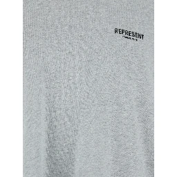 Grey T-Shirt with Logo on the Front and Maxi Logo on the Back in Cotton Man