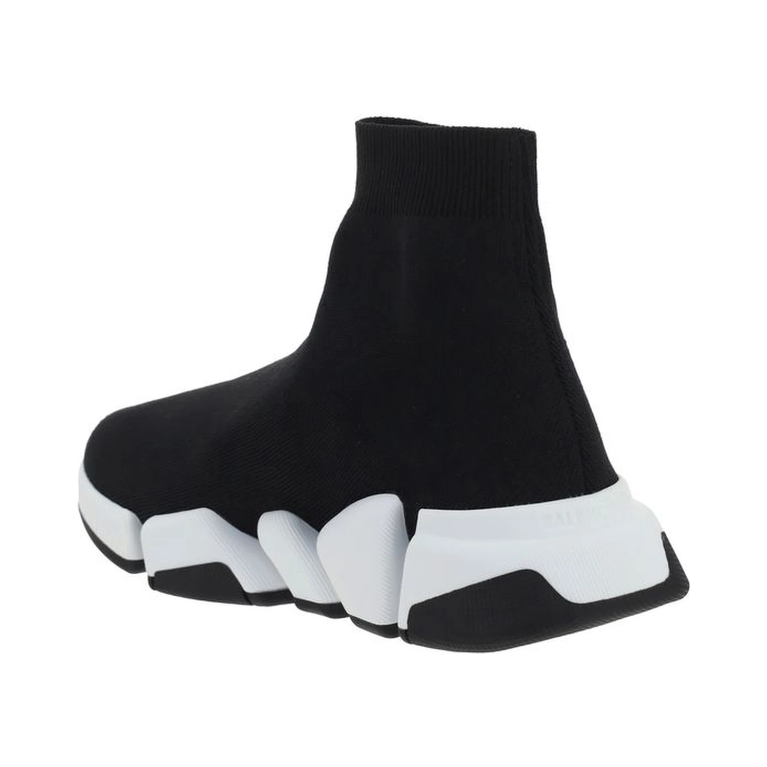 Black Polyester Athletic Sneakers