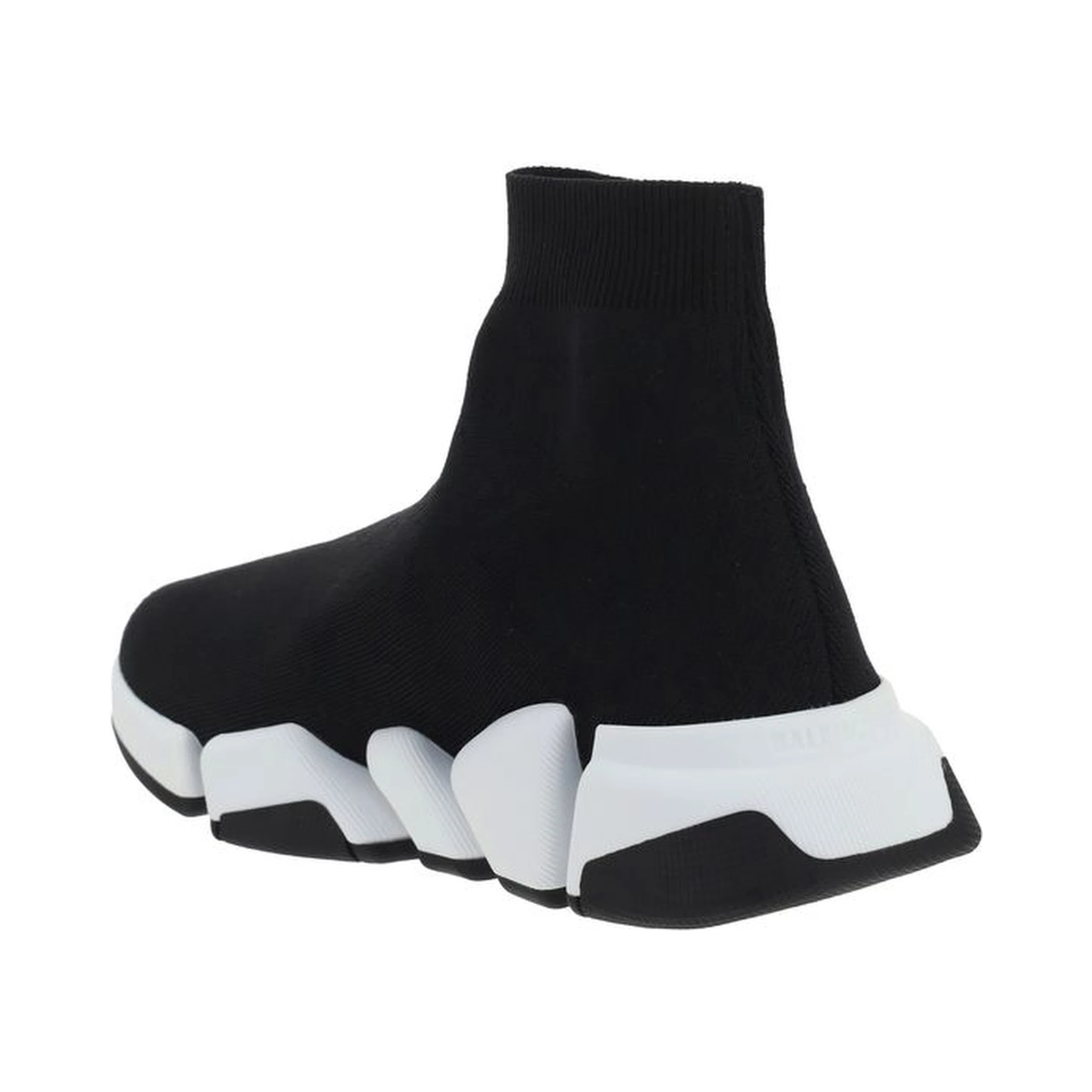 Black Polyester Athletic Sneakers