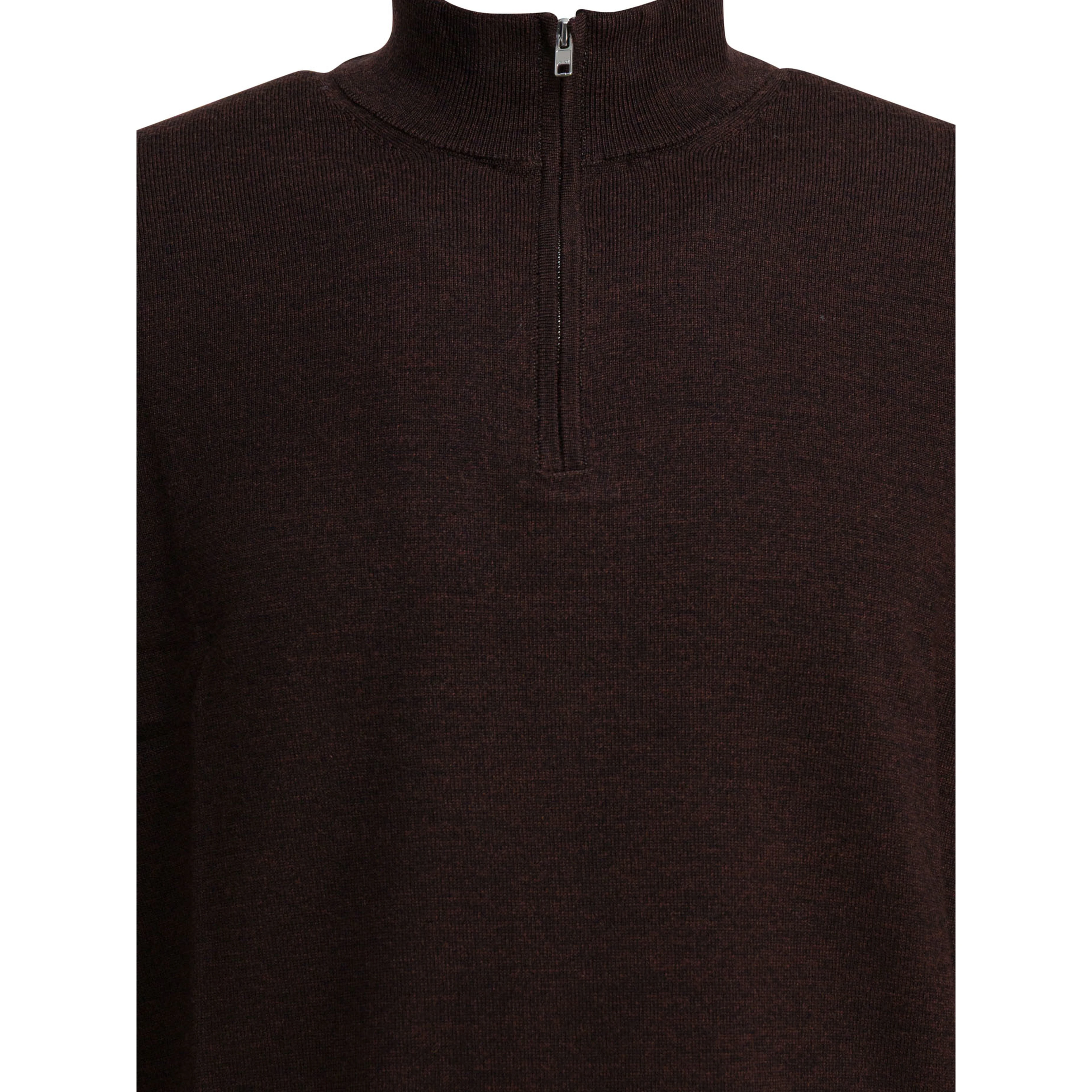 "Sergio" merino wool polo sweater