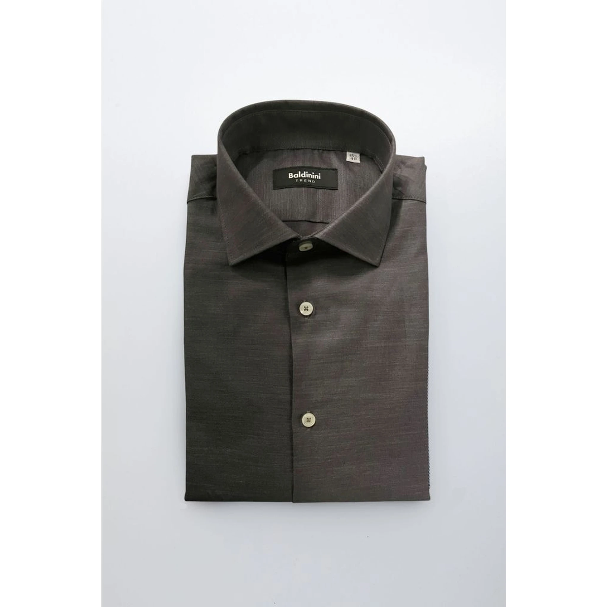 Gray Cotton Men Shirt
