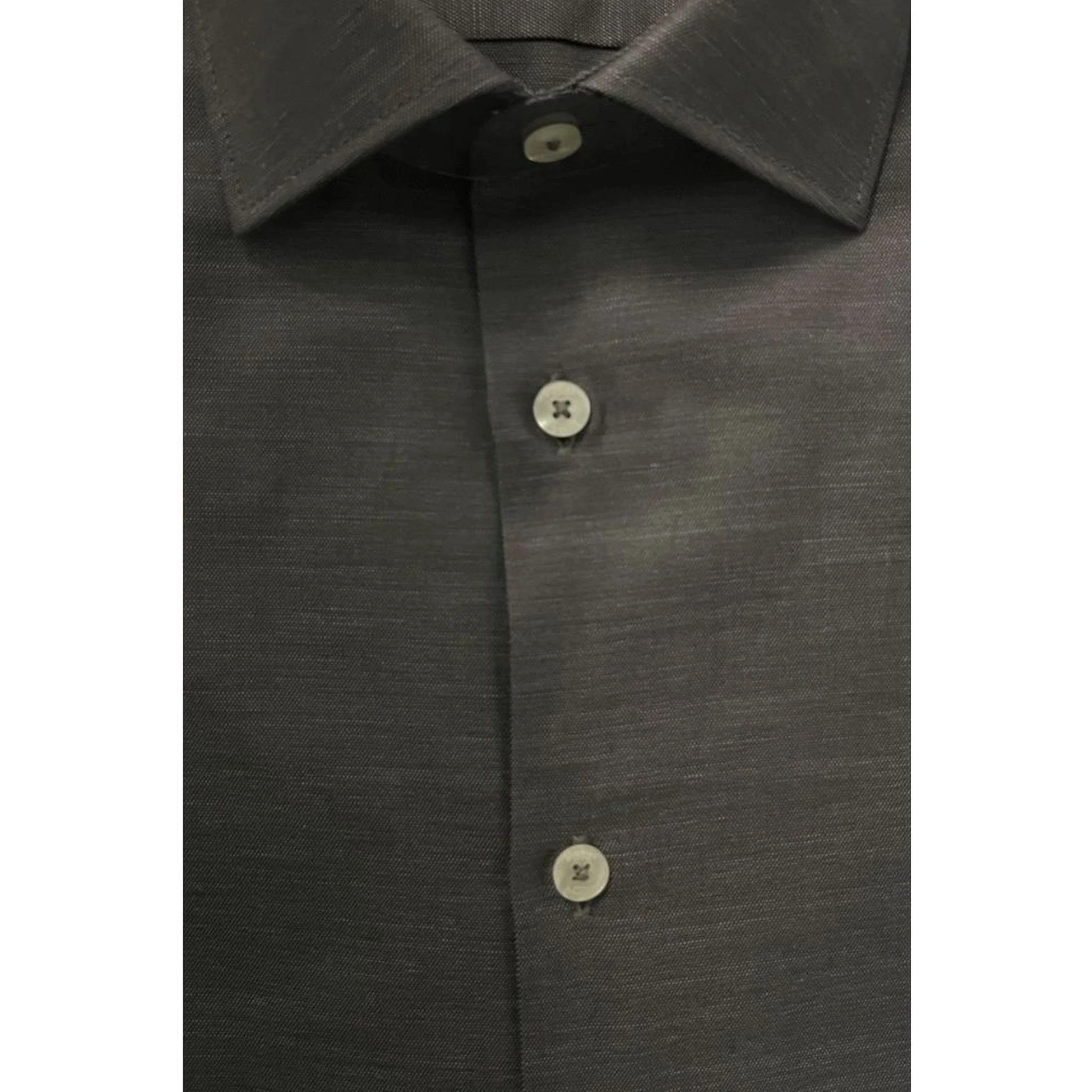 Gray Cotton Men Shirt