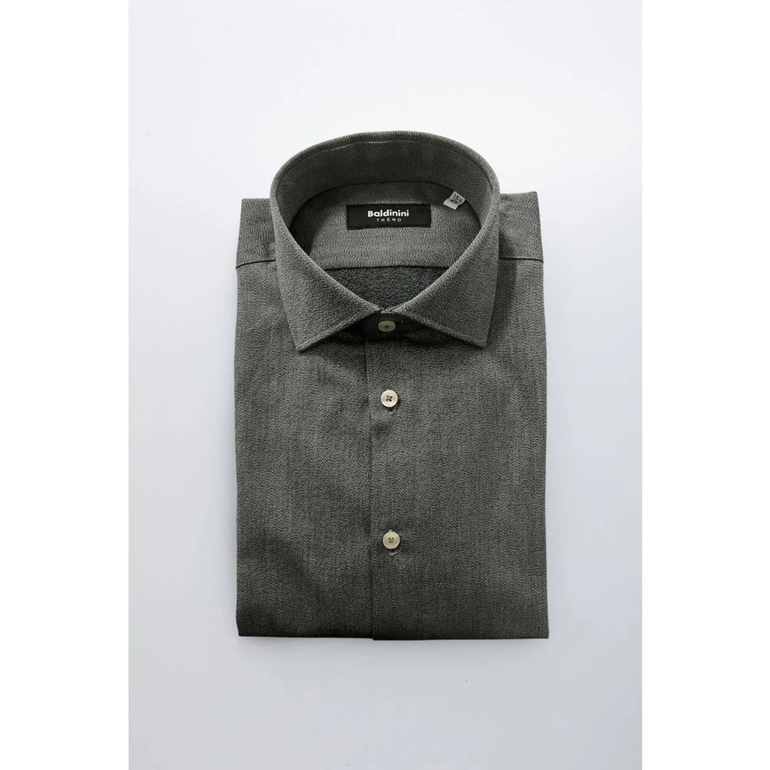 Gray Cotton Men Shirt