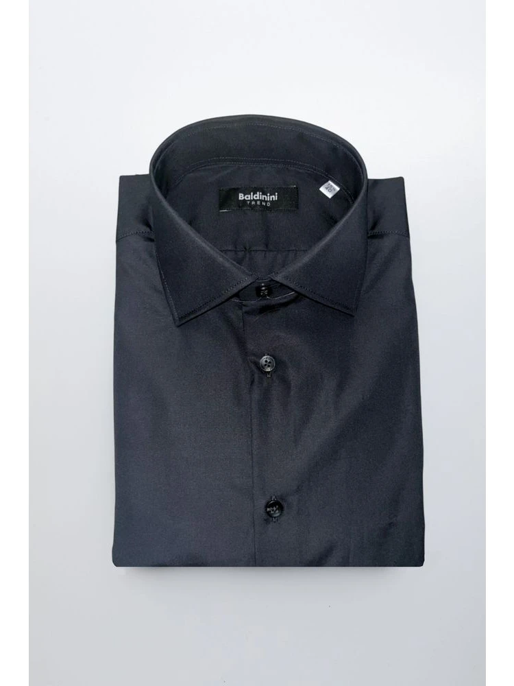 Black Cotton Men Shirt