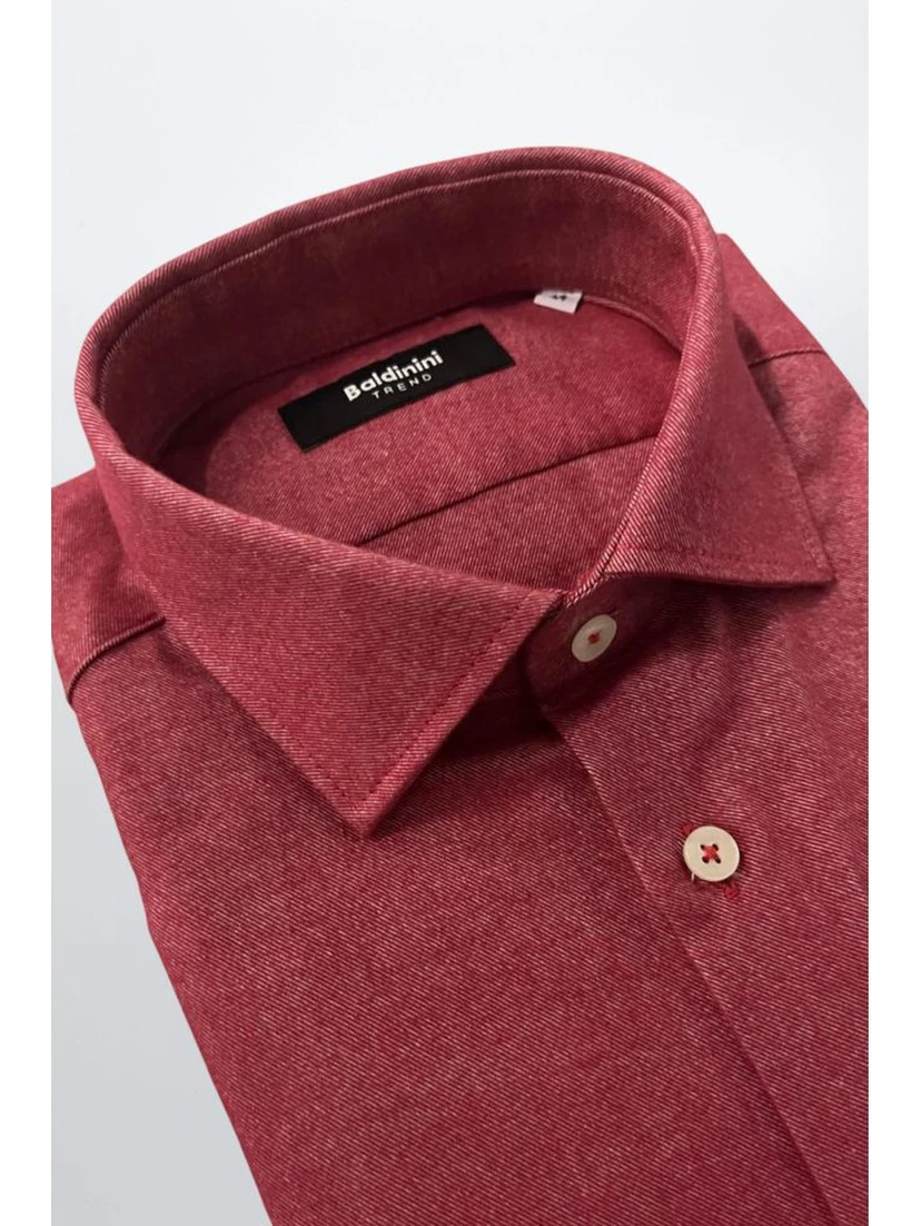 Red Cotton Men's Shirt