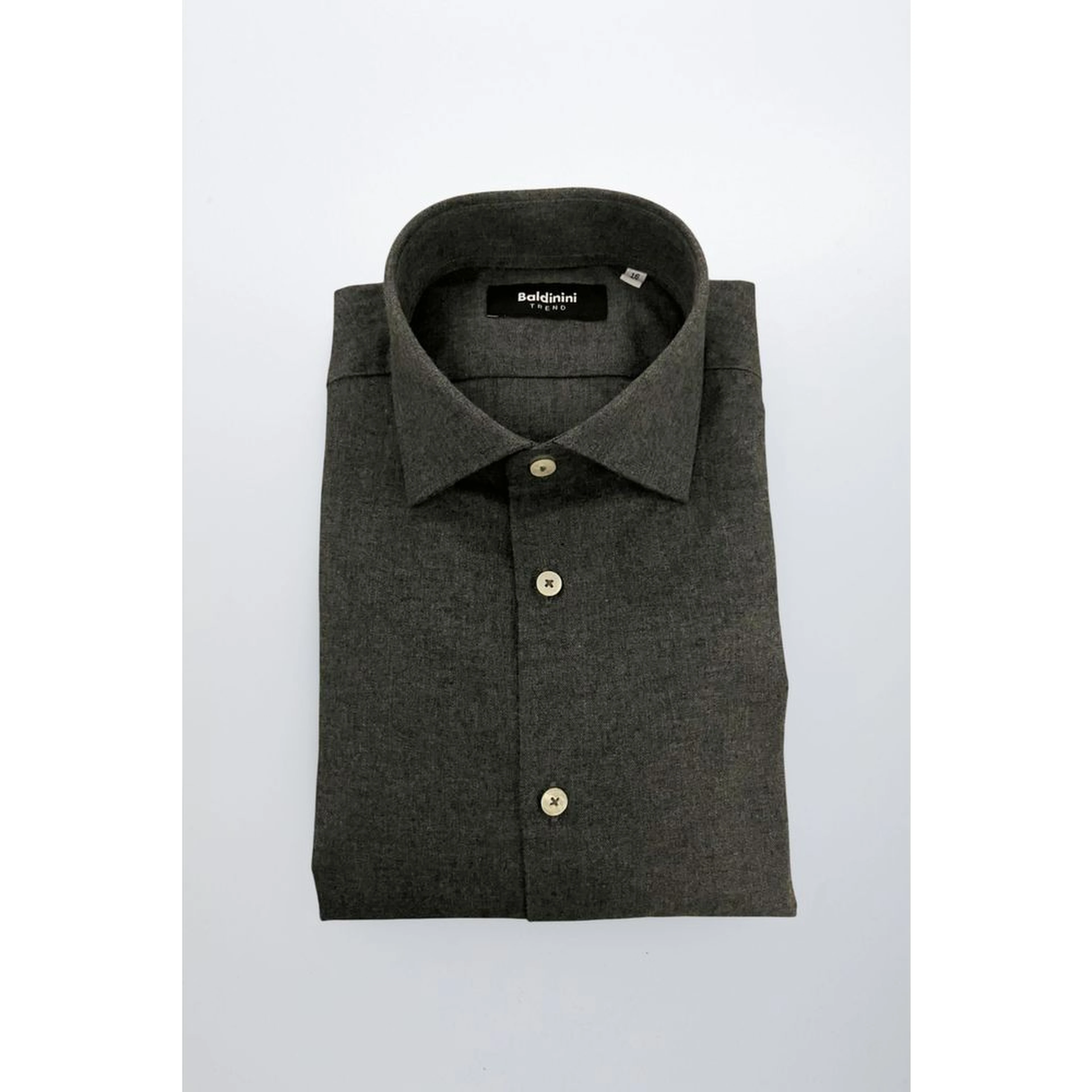 Gray Cotton Men Shirt