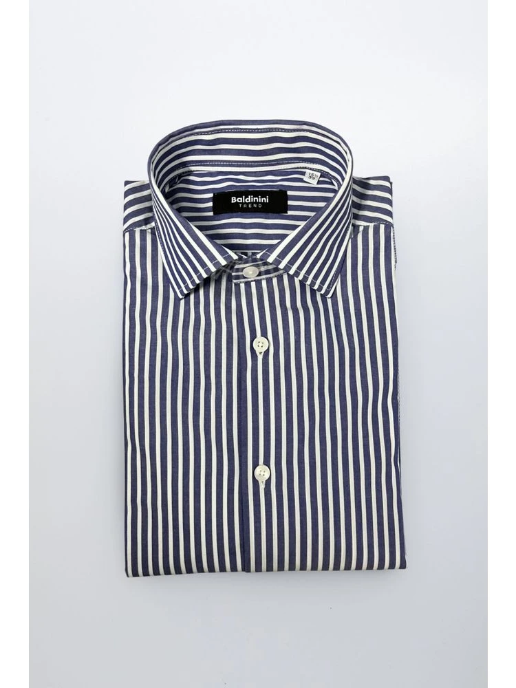 Blue Cotton Men Shirt