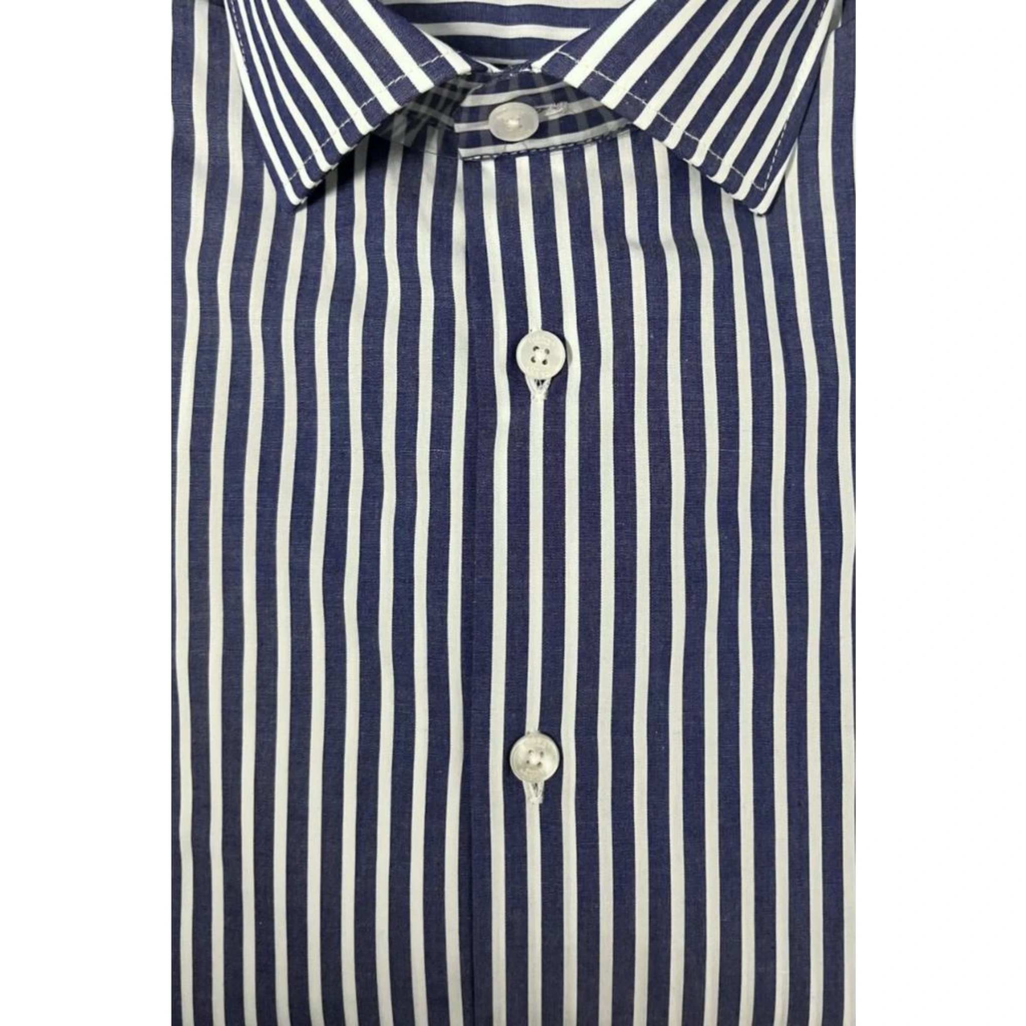 Blue Cotton Men Shirt