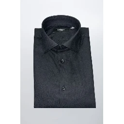 Black Cotton Men Shirt