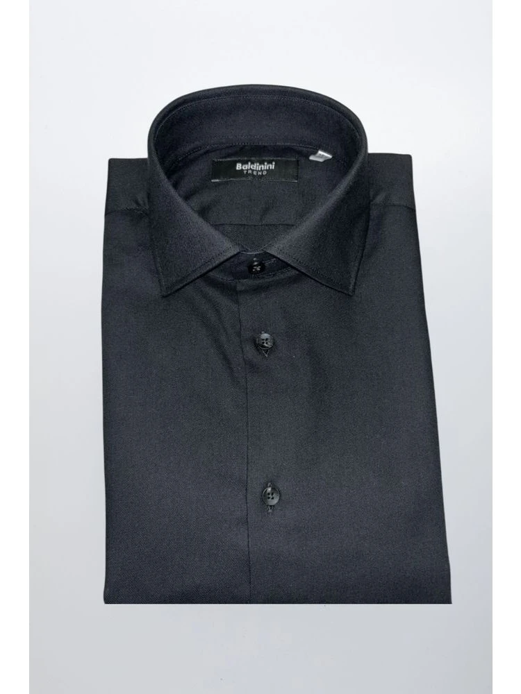 Black Cotton Men Shirt