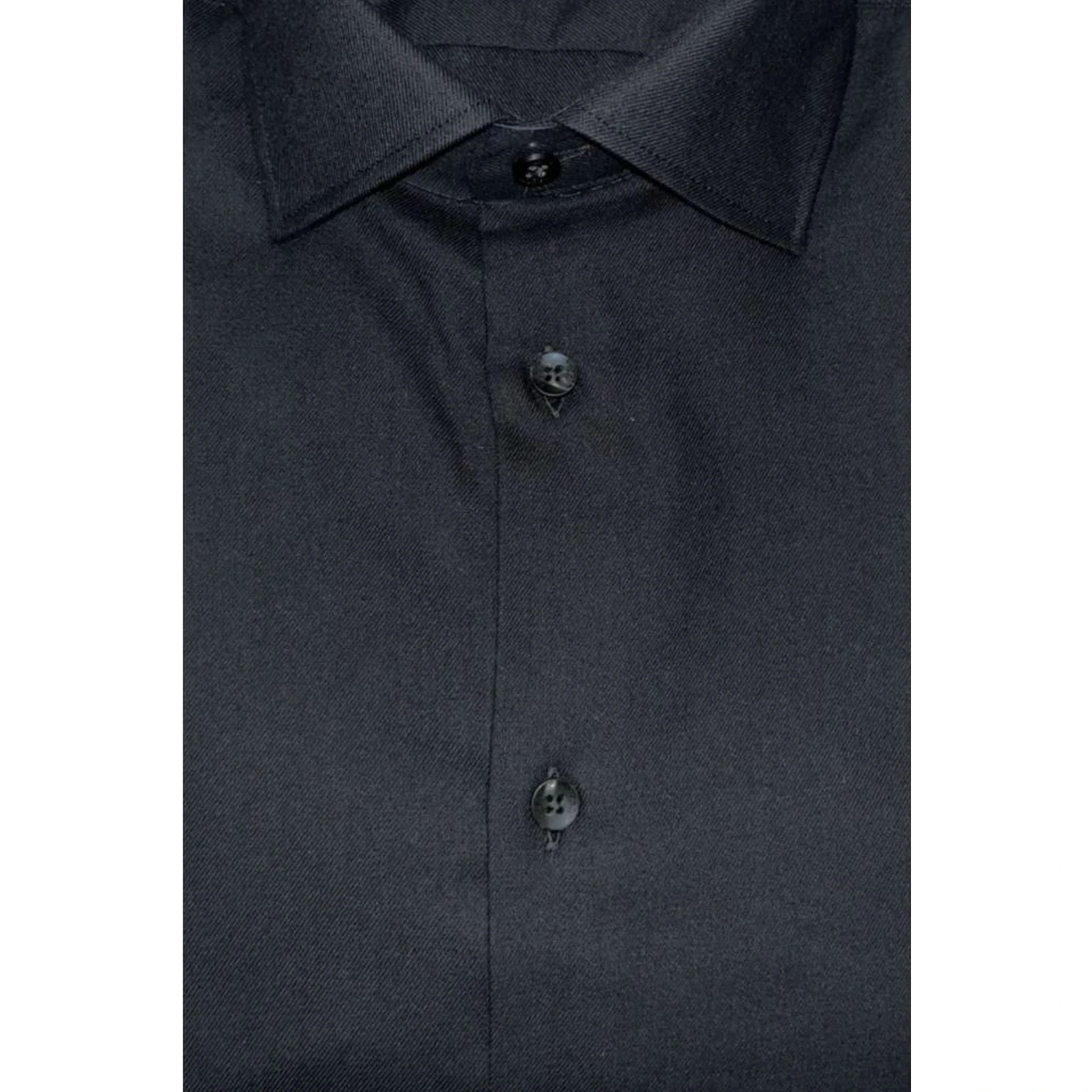 Black Cotton Men Shirt