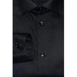 Black Cotton Men Shirt