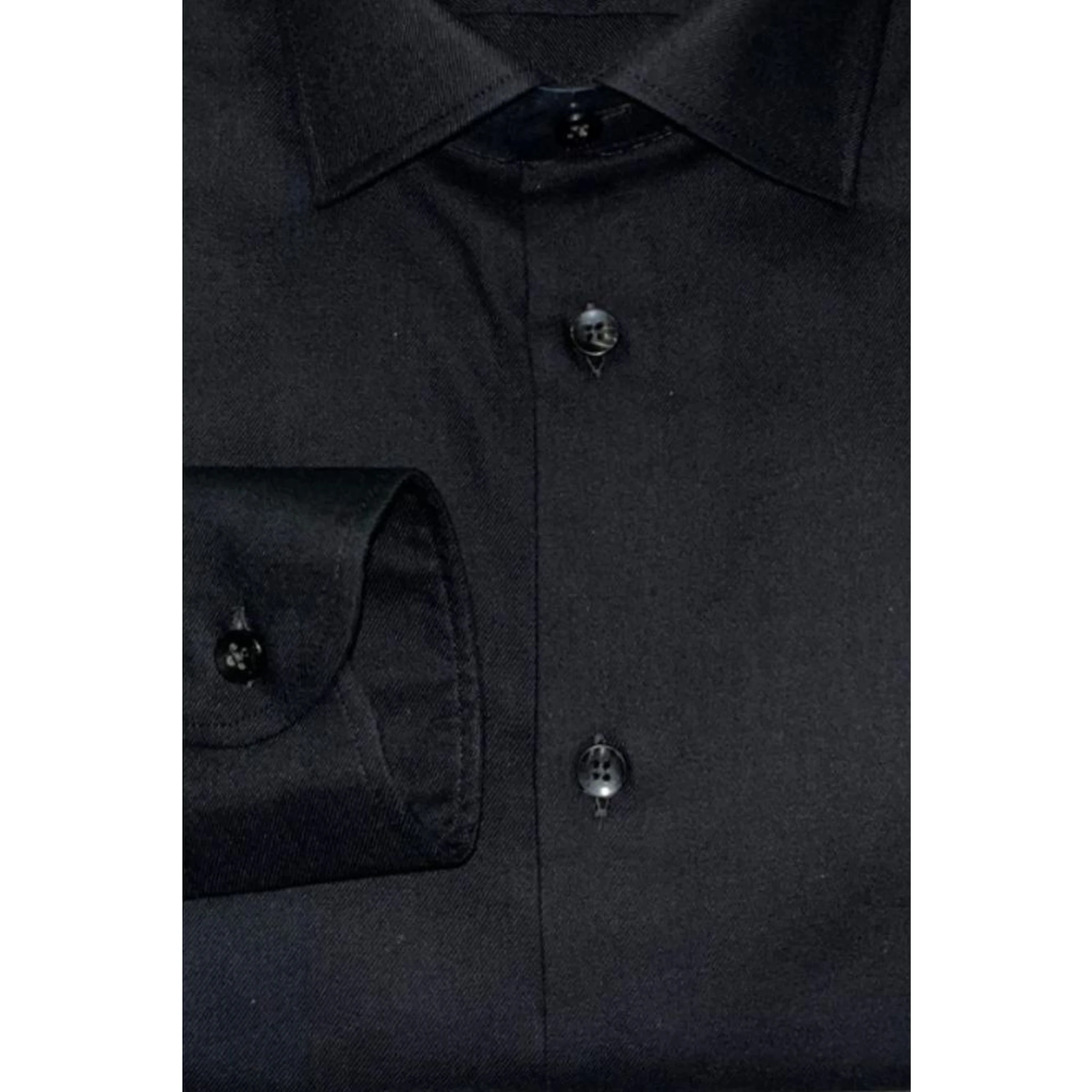 Black Cotton Men Shirt