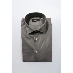 Gray Cotton Men Shirt