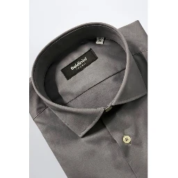 Gray Cotton Men Shirt