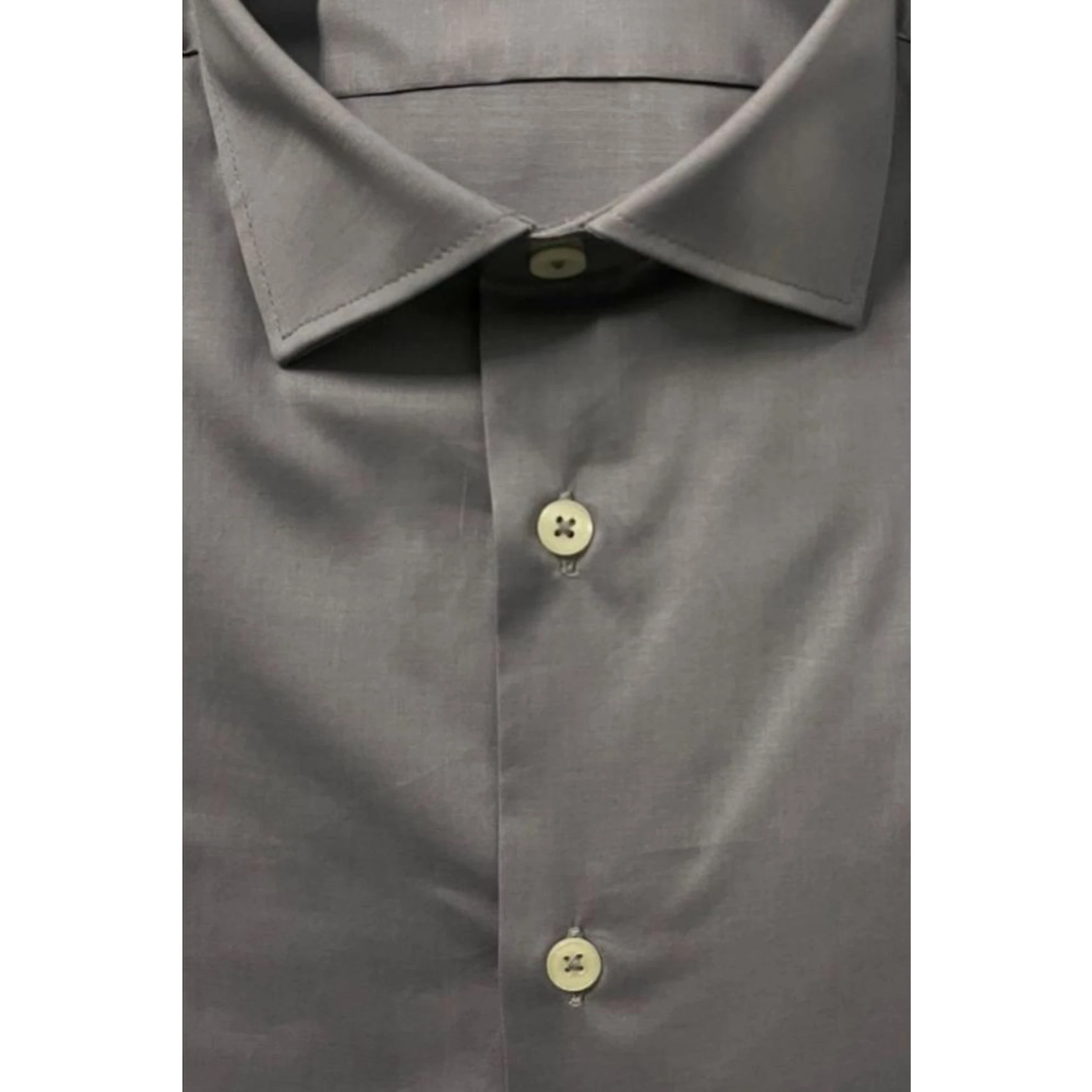 Gray Cotton Men Shirt