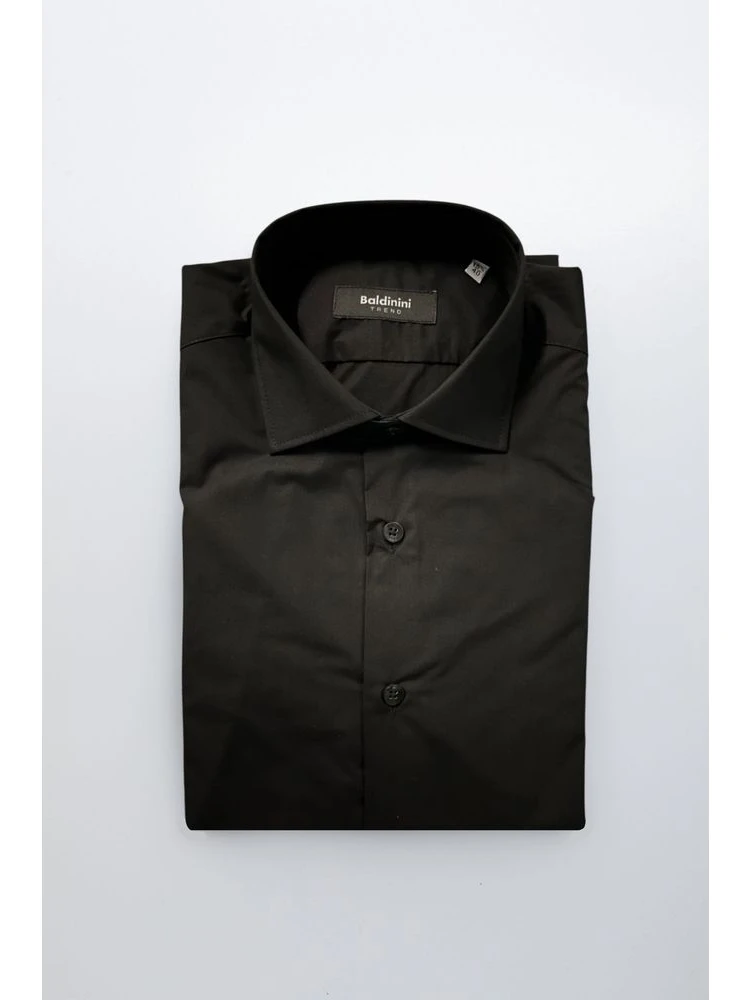 Black Cotton Men's Shirt