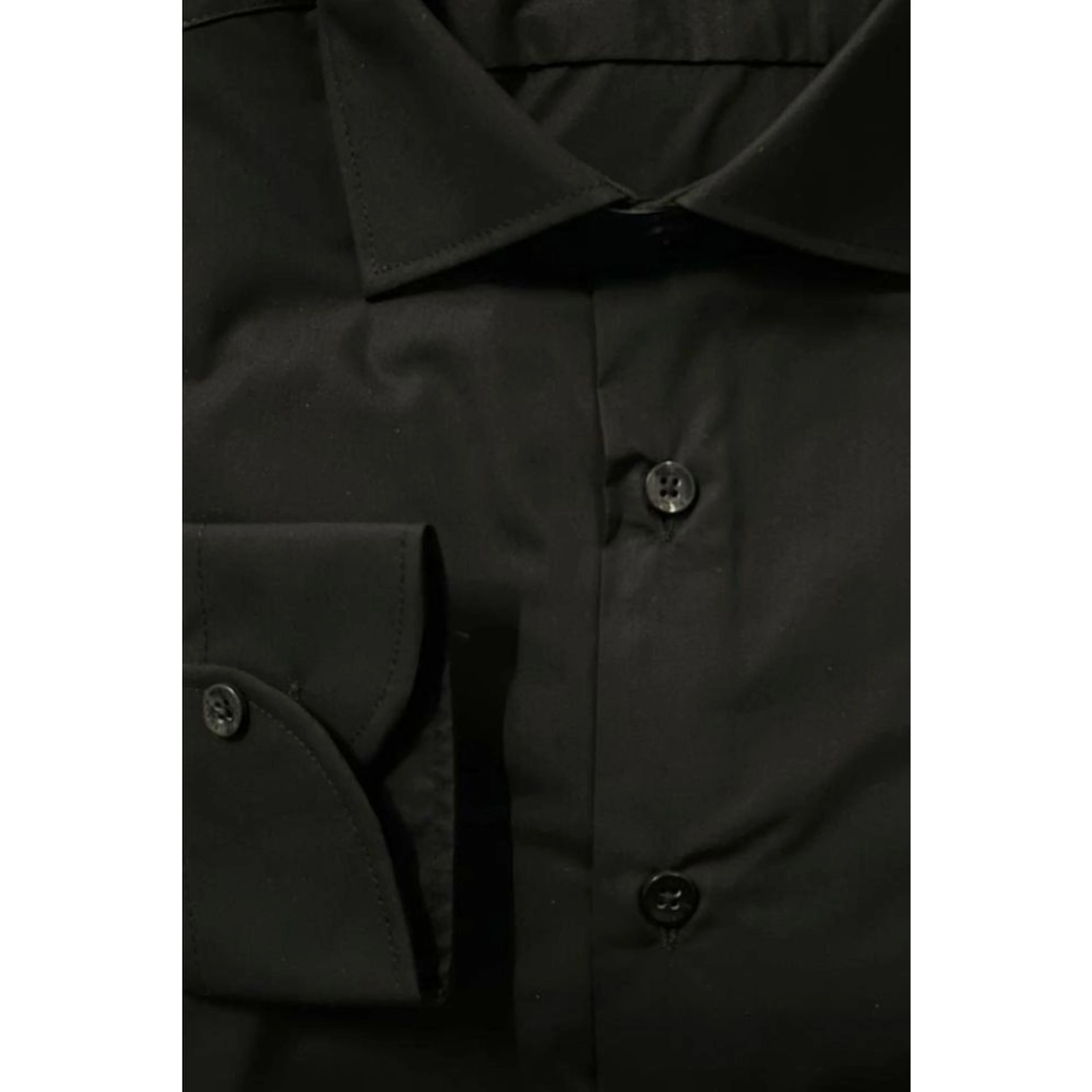 Black Cotton Men's Shirt