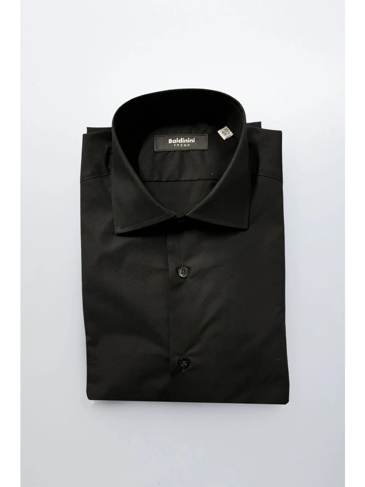 Black Cotton Men's Shirt