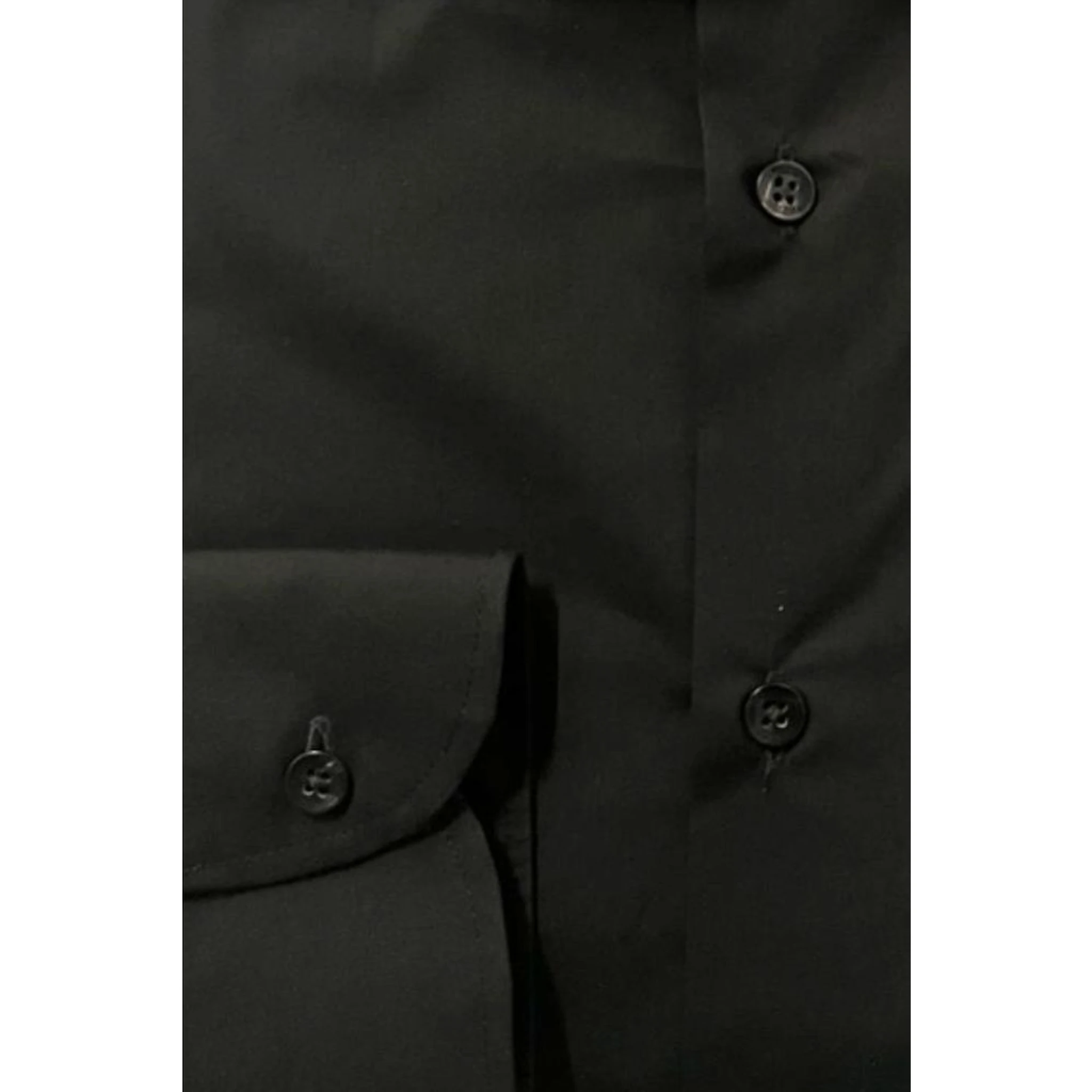 Black Cotton Men's Shirt