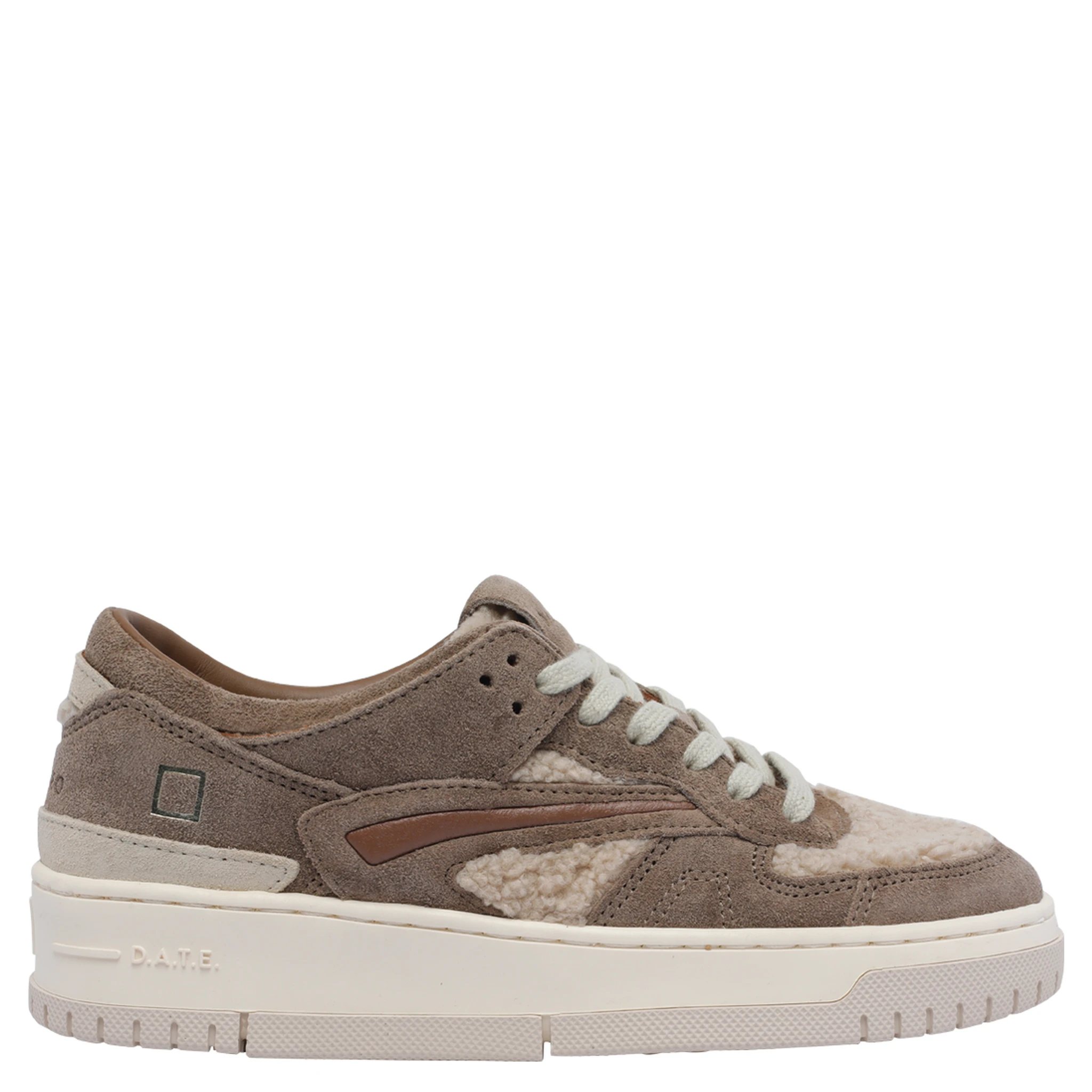 Low-top Sneakers In Logic Fondo Crust Leather And Suede In Multi