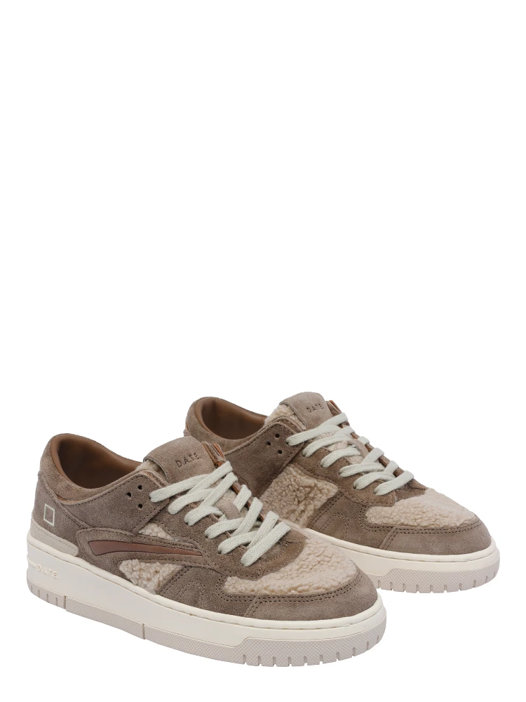 Low-top Sneakers In Logic Fondo Crust Leather And Suede In Multi alternative