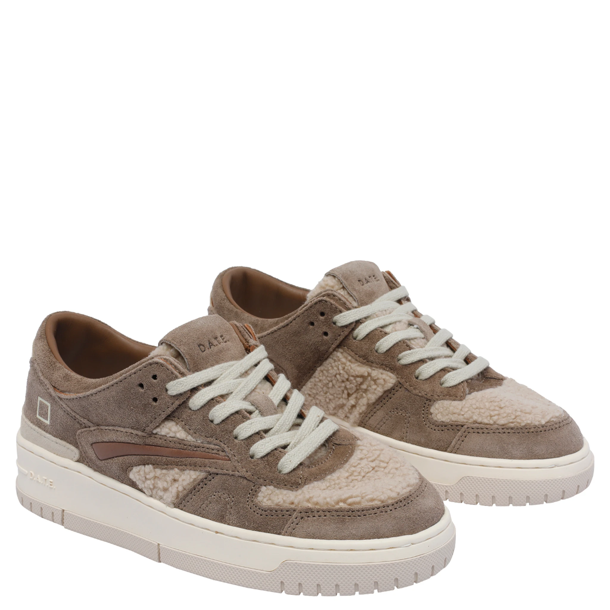 Low-top Sneakers In Logic Fondo Crust Leather And Suede In Multi