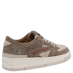 Low-top Sneakers In Logic Fondo Crust Leather And Suede In Multi