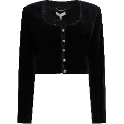 Cropped jacket with buttons