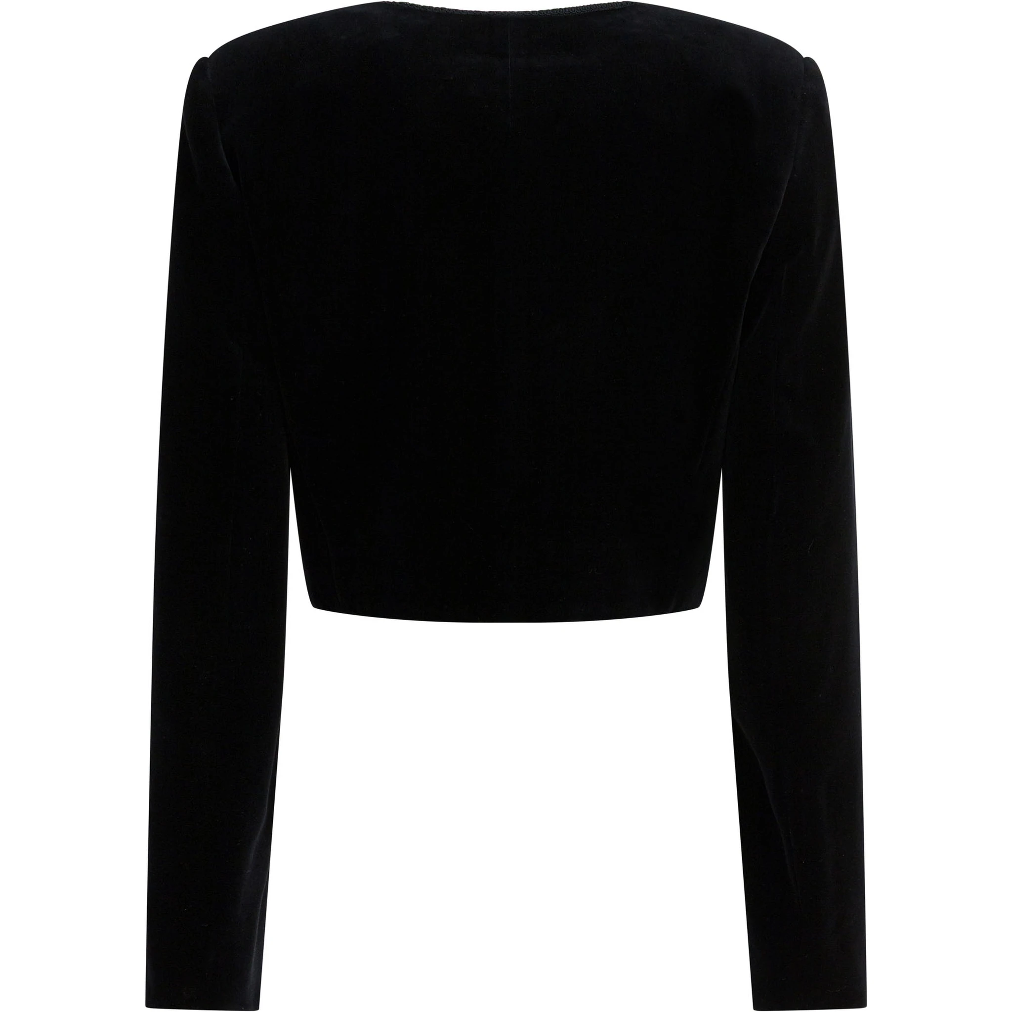 Cropped jacket with buttons