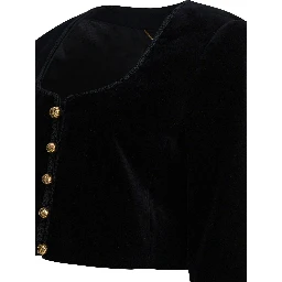 Cropped jacket with buttons
