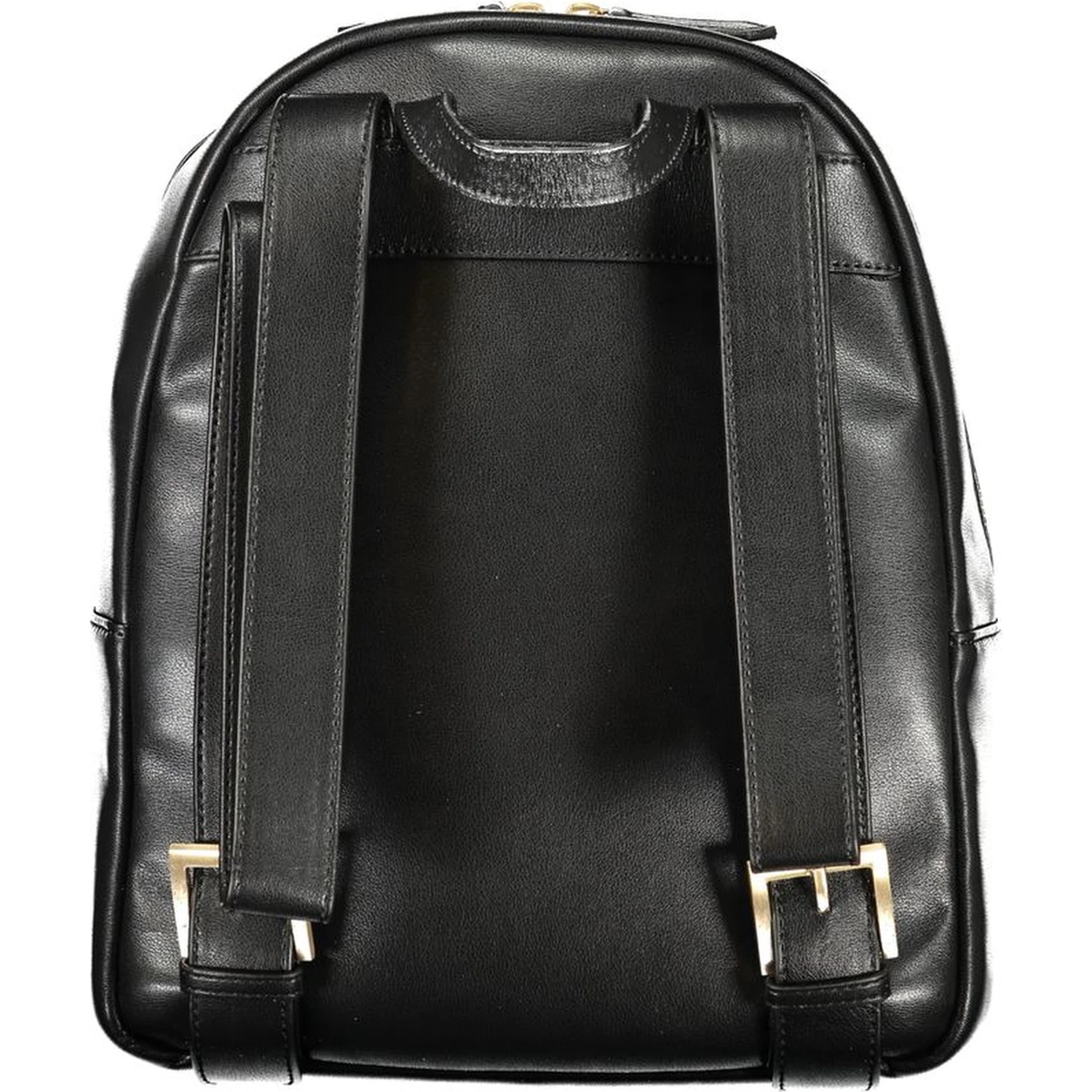 Black Polyurethane Women Backpack