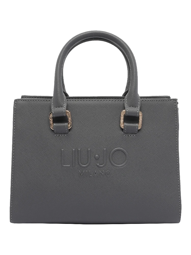 logo-embossed tote bag