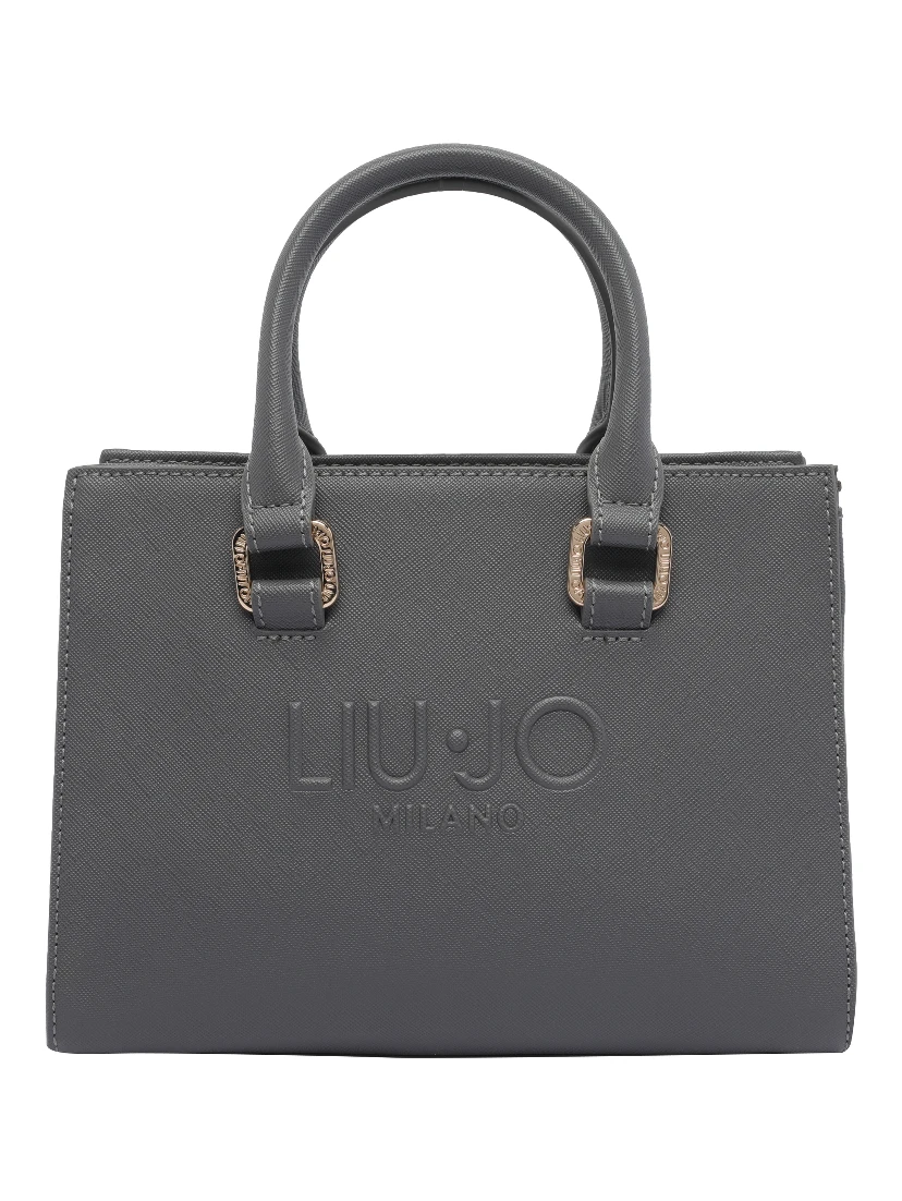 logo-embossed tote bag