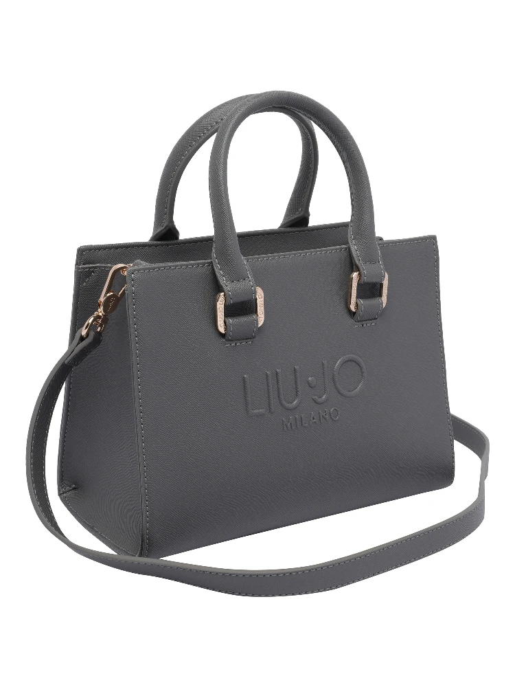 logo-embossed tote bag alternative