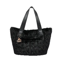 large cable-knit tote bag