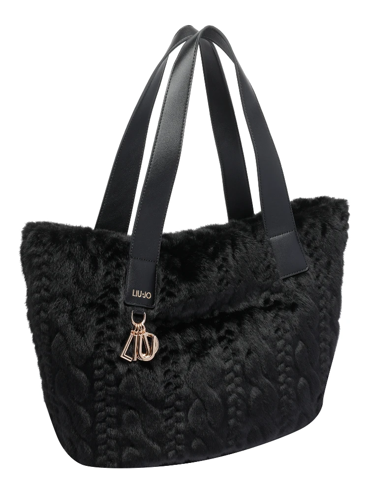 large cable-knit tote bag alternative