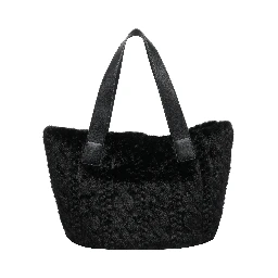 large cable-knit tote bag