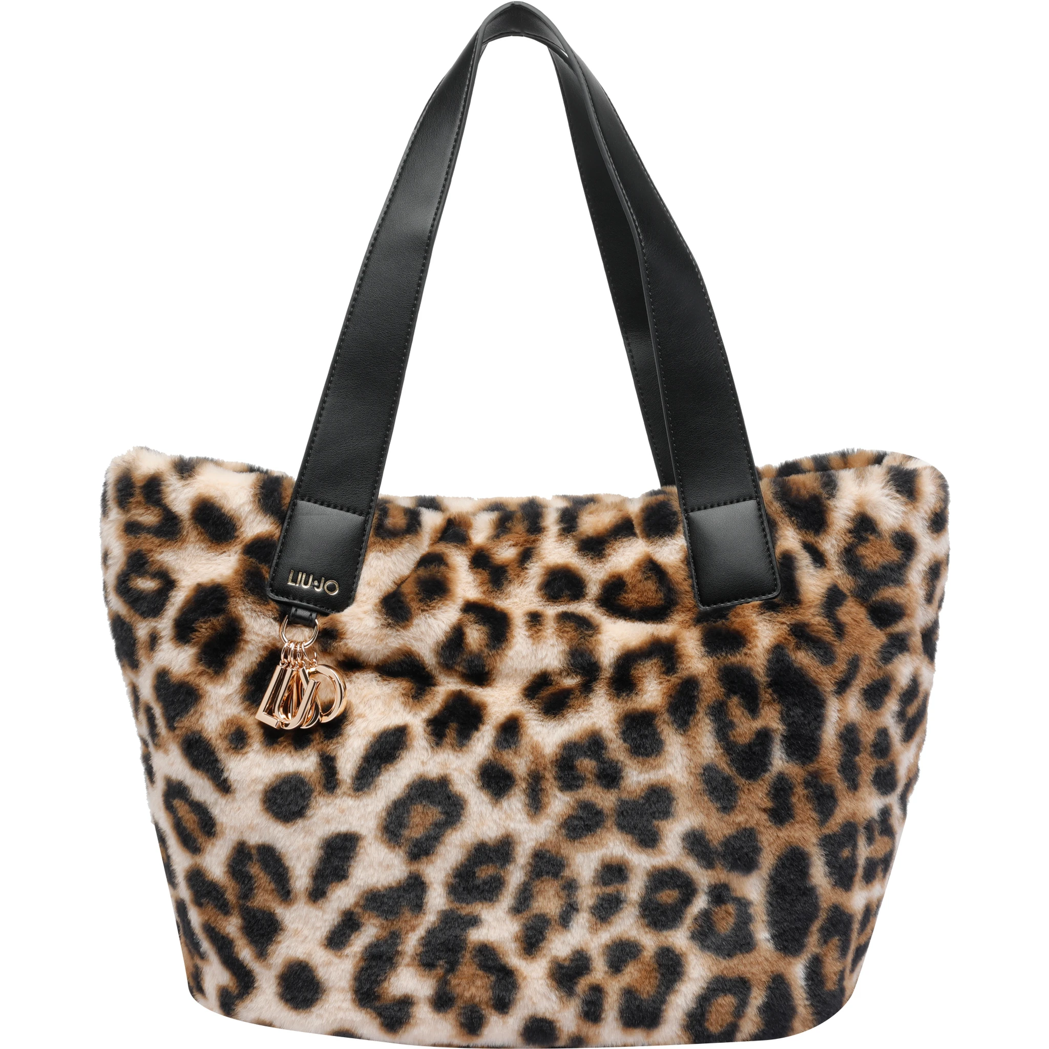 leopard-print top-handle tote bag