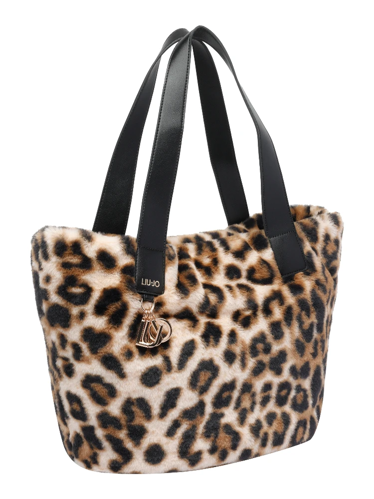 leopard-print top-handle tote bag alternative