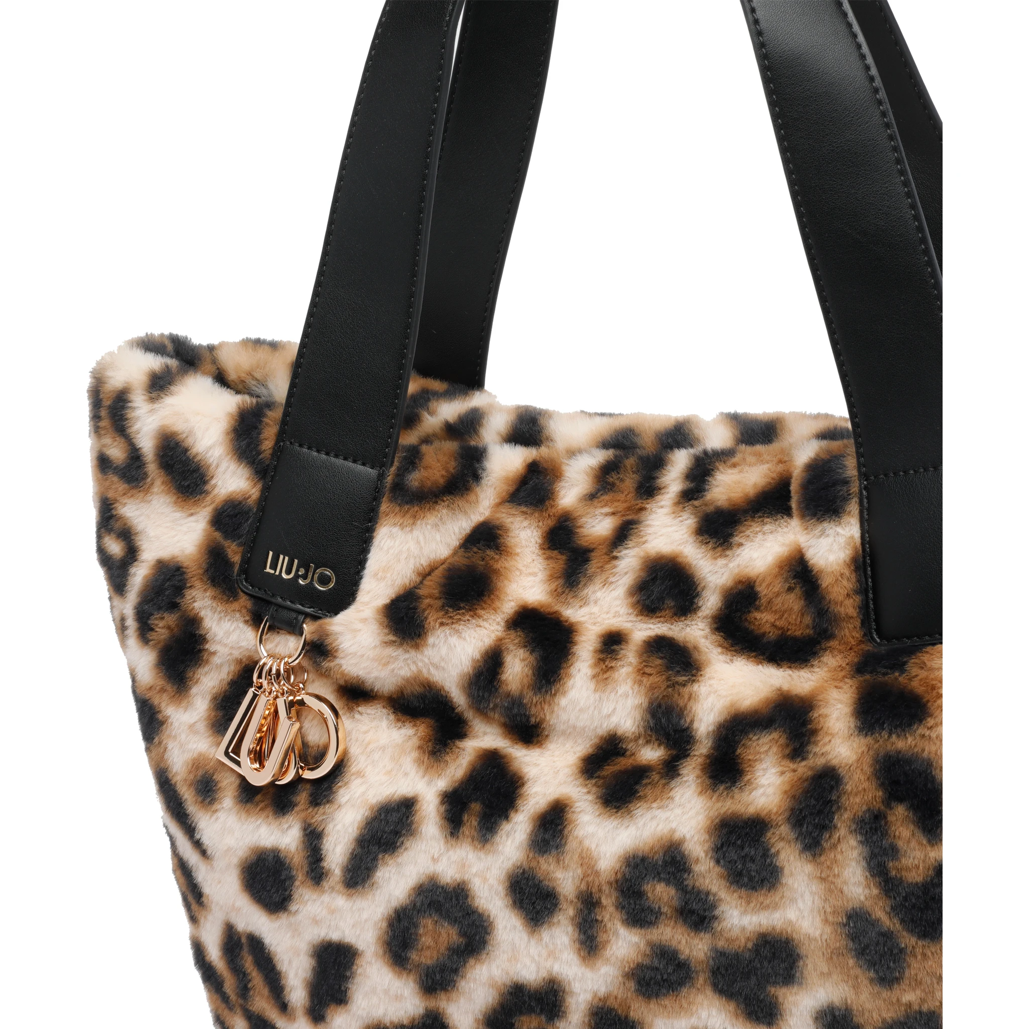 leopard-print top-handle tote bag