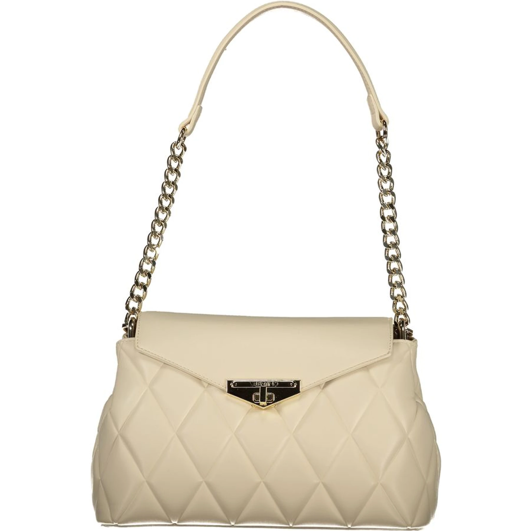 Beige Polyurethane Women Shoulder Bag