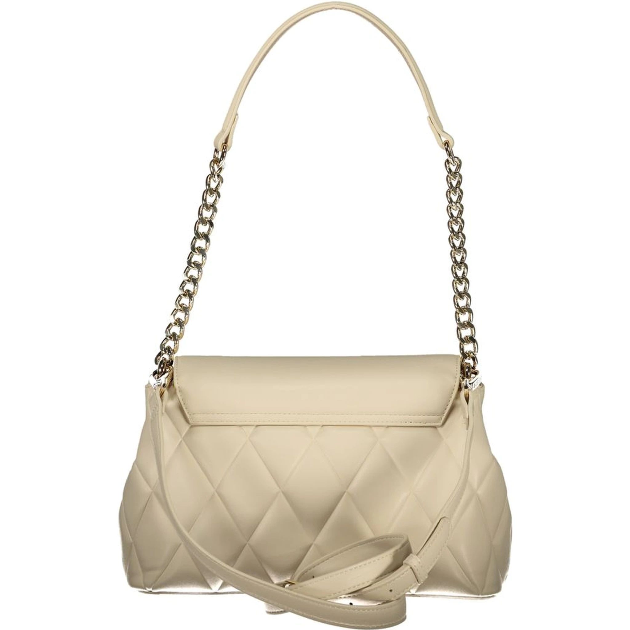 Beige Polyurethane Women Shoulder Bag