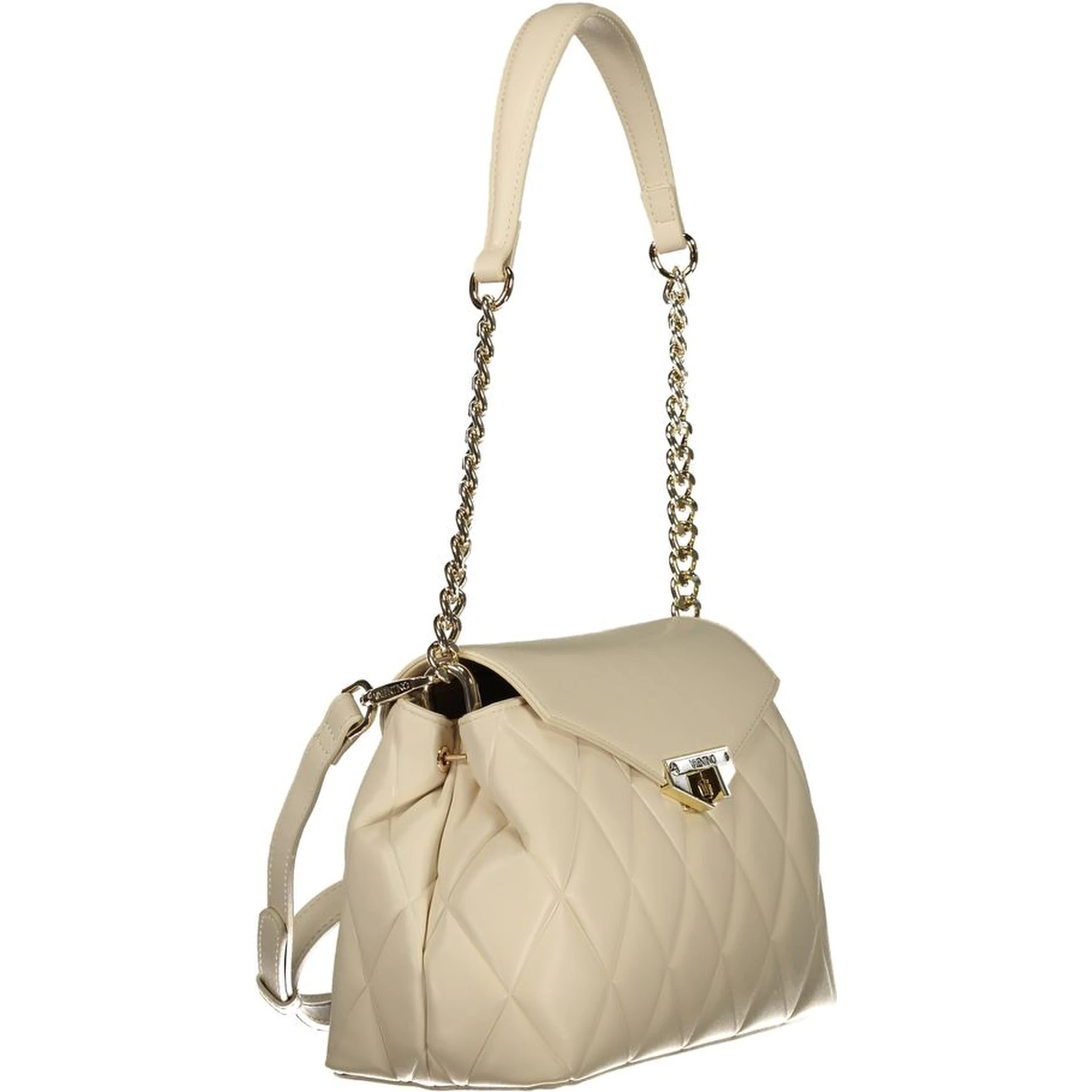 Beige Polyurethane Women Shoulder Bag