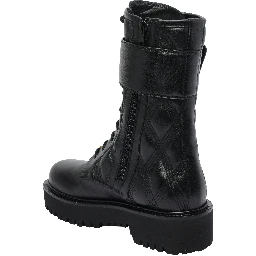 أحذية قتالية جلدية بشعار VLogo