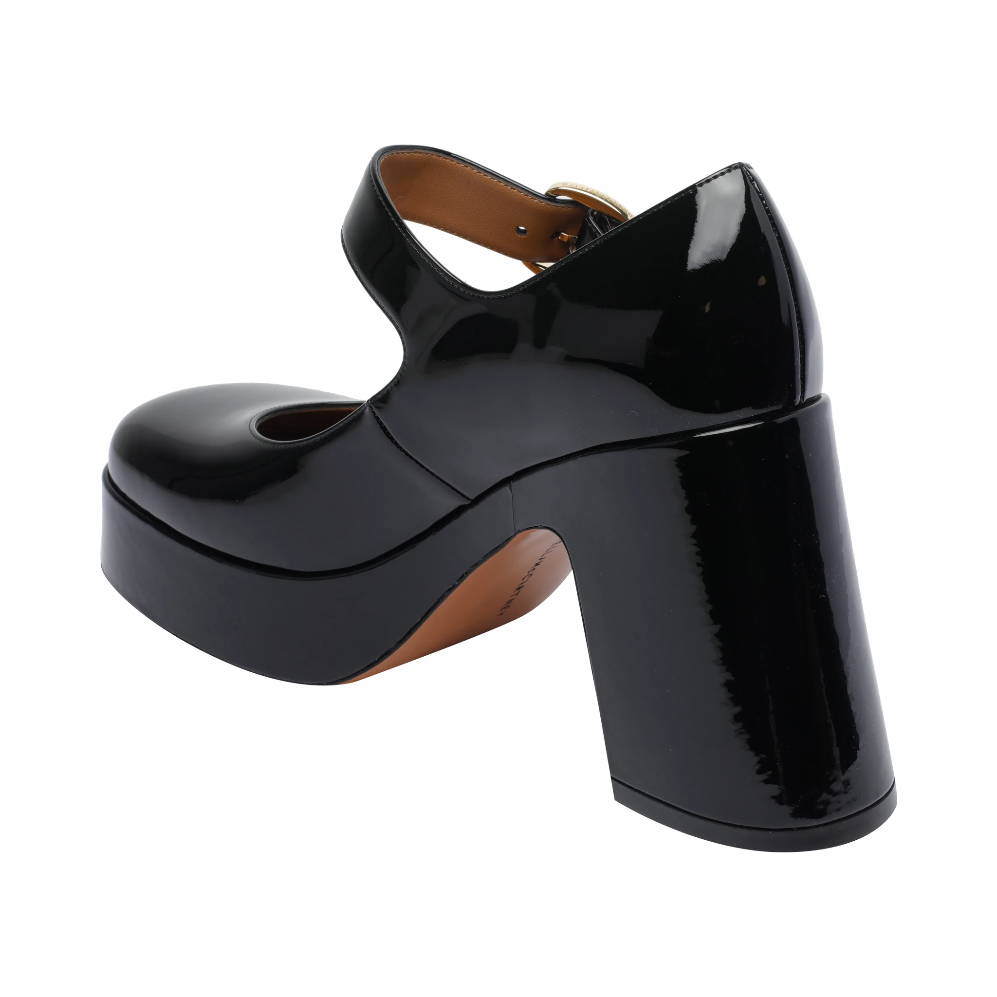 buckle-fastening platform pumps