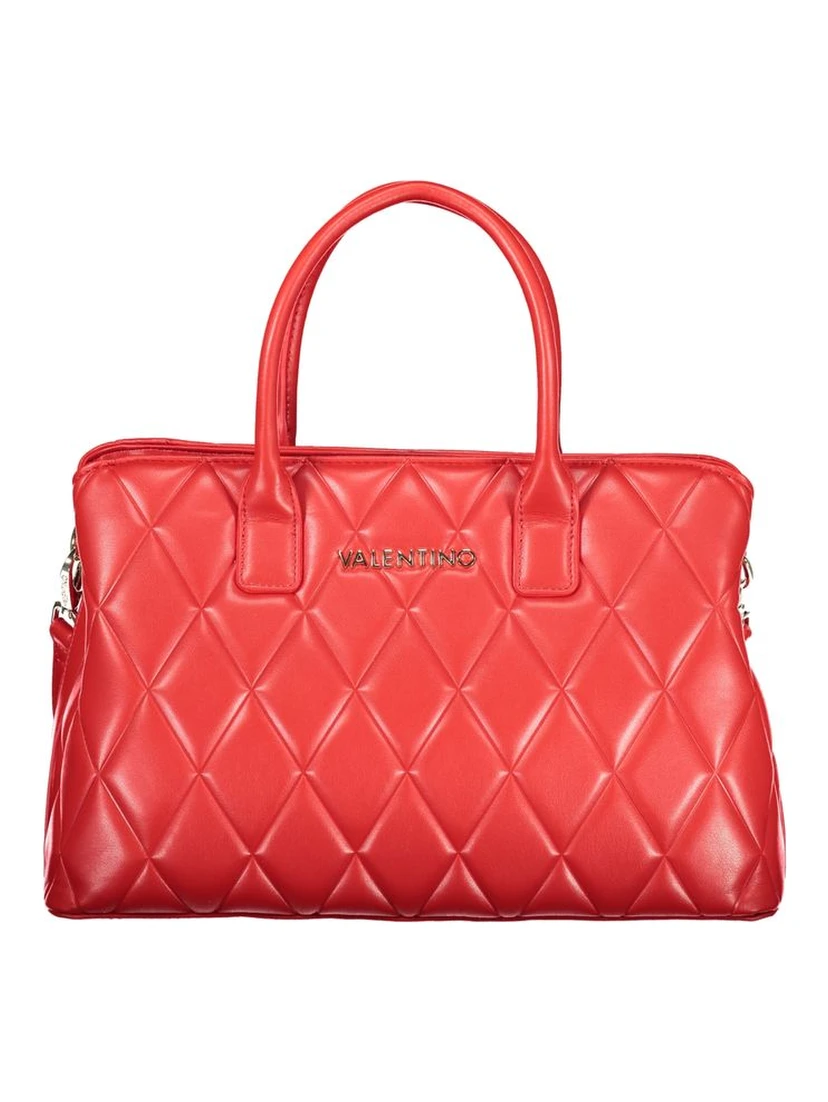 Red Polyurethane Women Handbag