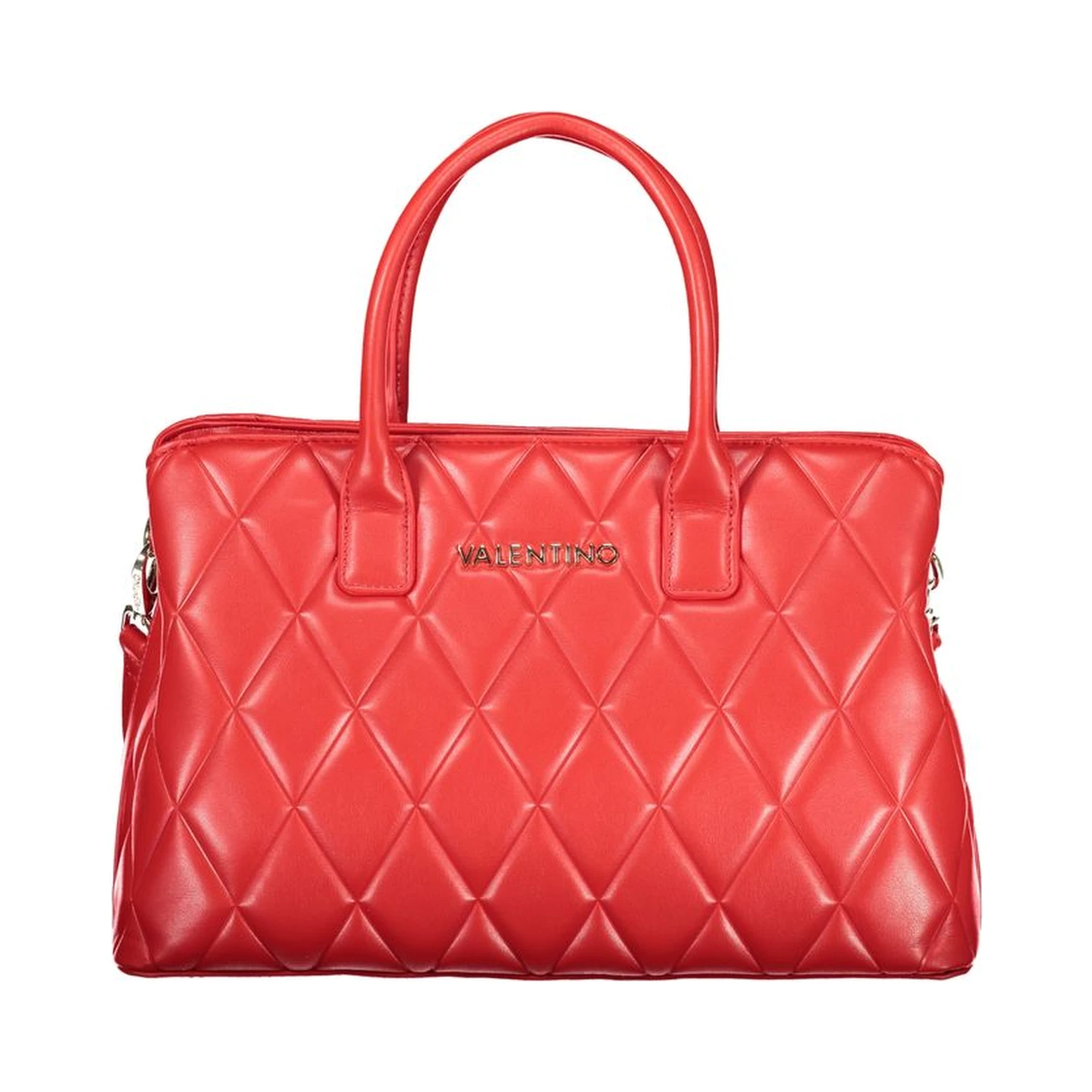 Red Polyurethane Women Handbag