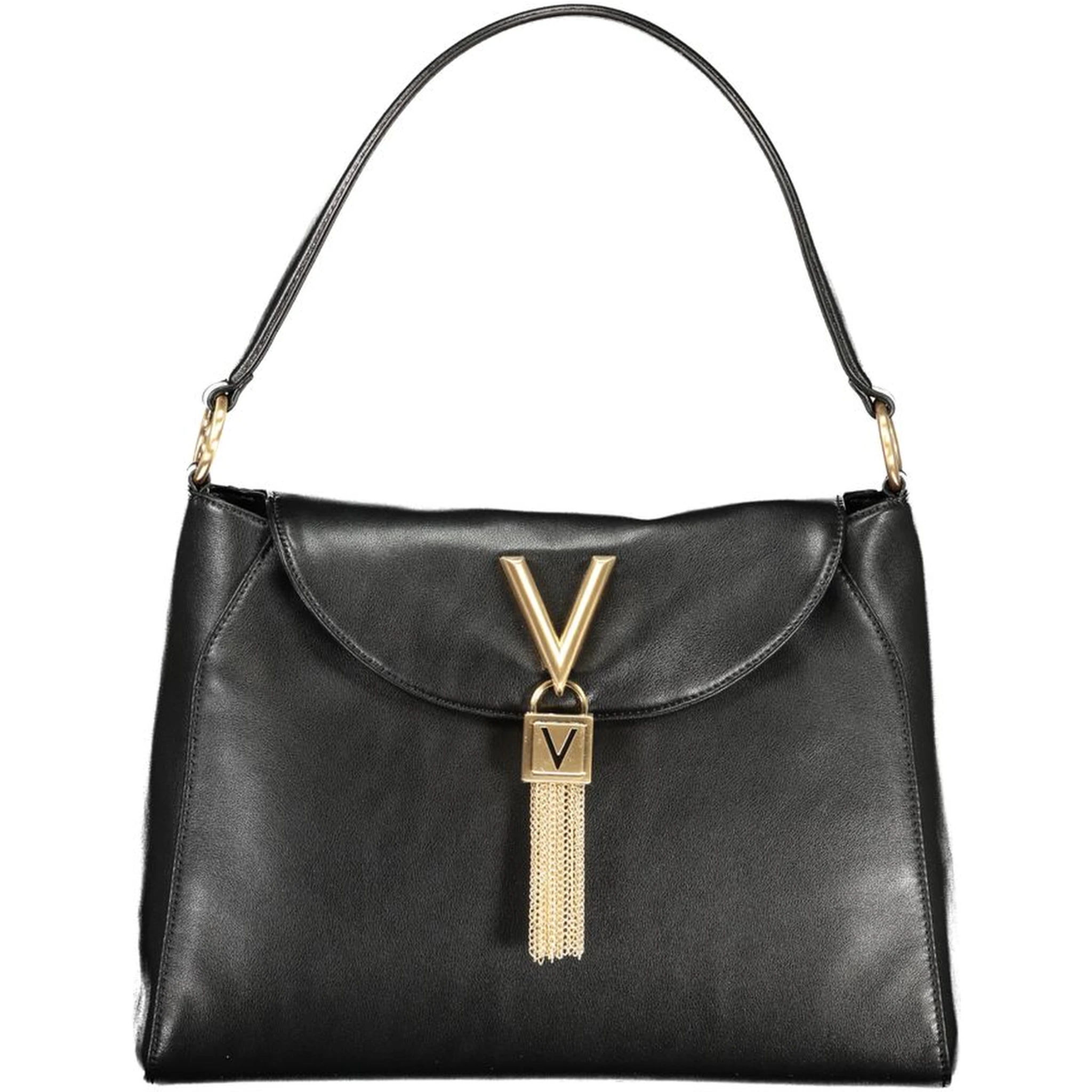 Black Polyurethane Women Shoulder Bag